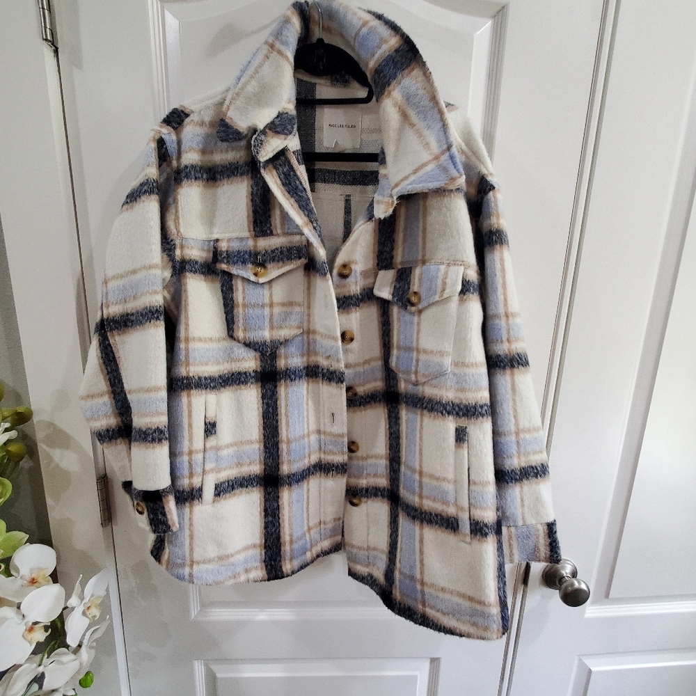Avec Les Filles Plaid Shacket